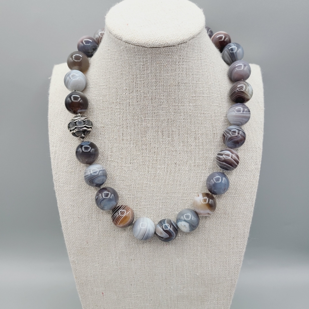 David Yurman Statement Couture Necklace With Agate And Moonstone - Picture 1 of 7